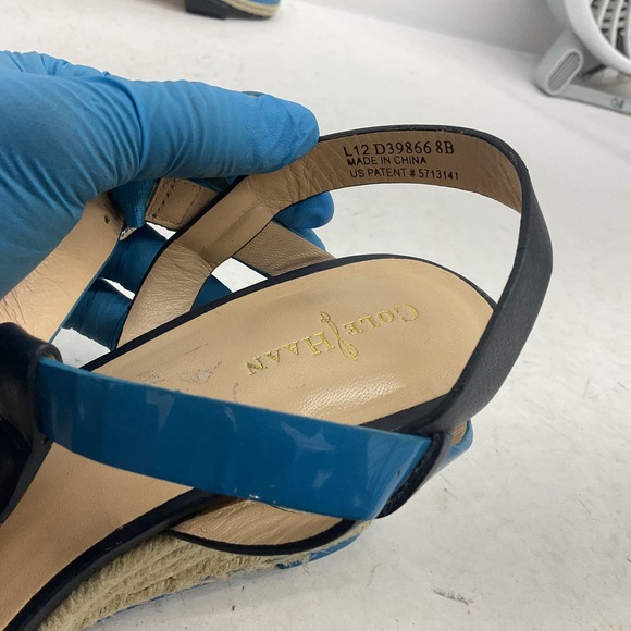 Cole Haan Blue Leather Strappy Heel - Women's Size 8 - Picture 5 of 5